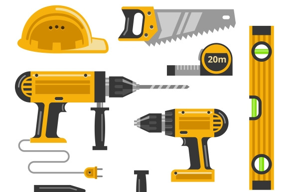 Construction Tools Flat Icons