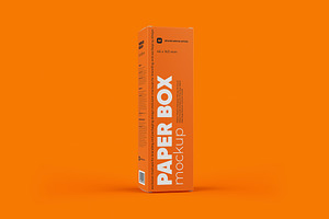 Paper Box Mockup 46x163mm