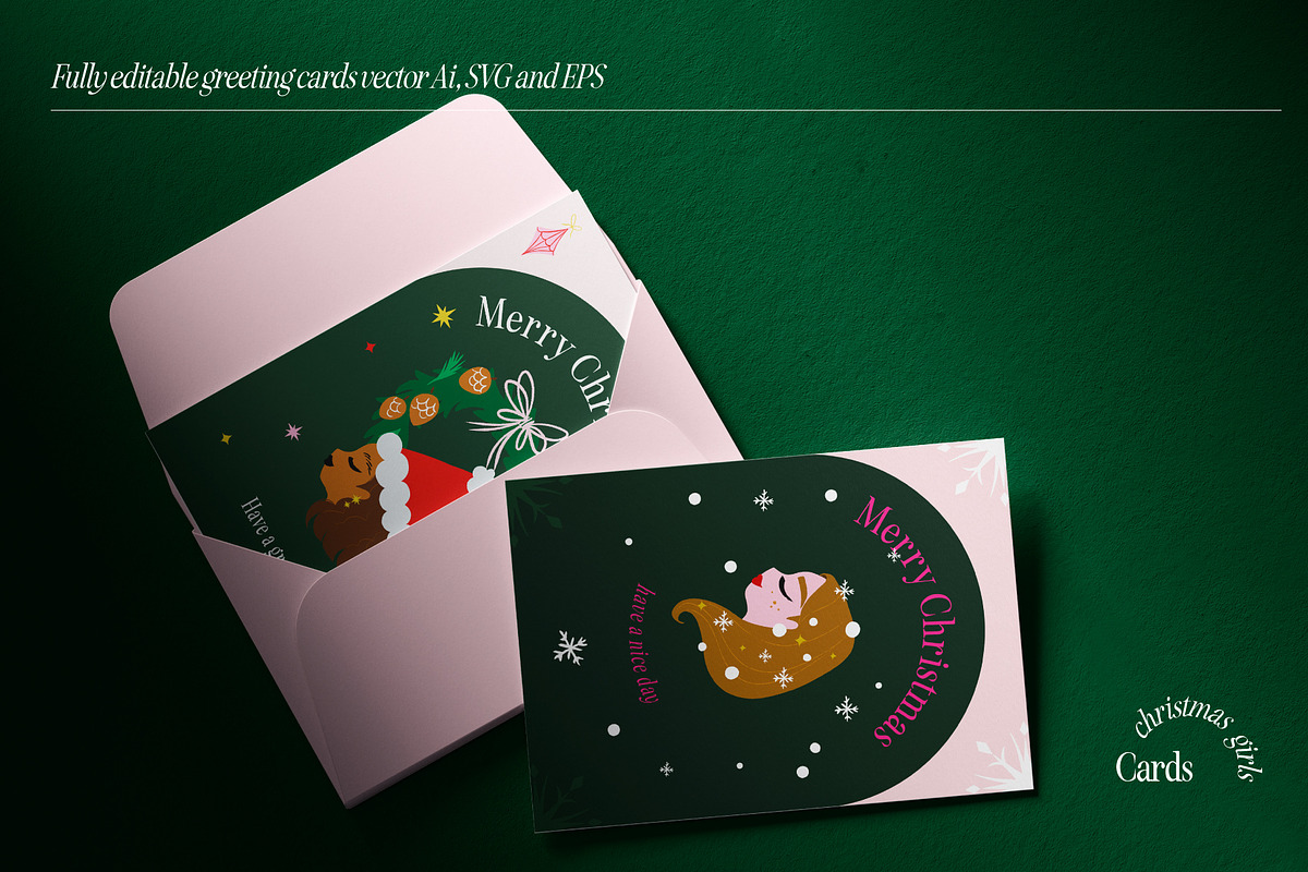 Christmas girls Collection, a Decorative Illustration by The Creative Butternut (Photo 9 of 9)