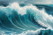 Ocean Waves, a Decorative Illustration by h.utomo (Thumbnail 7 of 31)