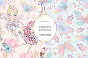 Fairies & Butterflies Digital Papers, a Pattern Graphic by Masha  Studio (Thumbnail 2 of 10)
