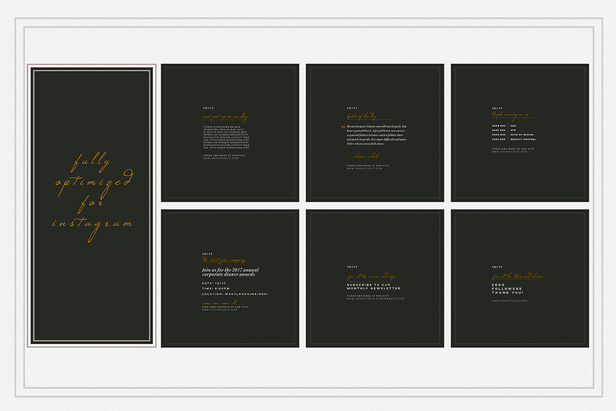 CANARY & COAL socialmedia templates, a Social Media Template by Vova (Photo 2 of 9)