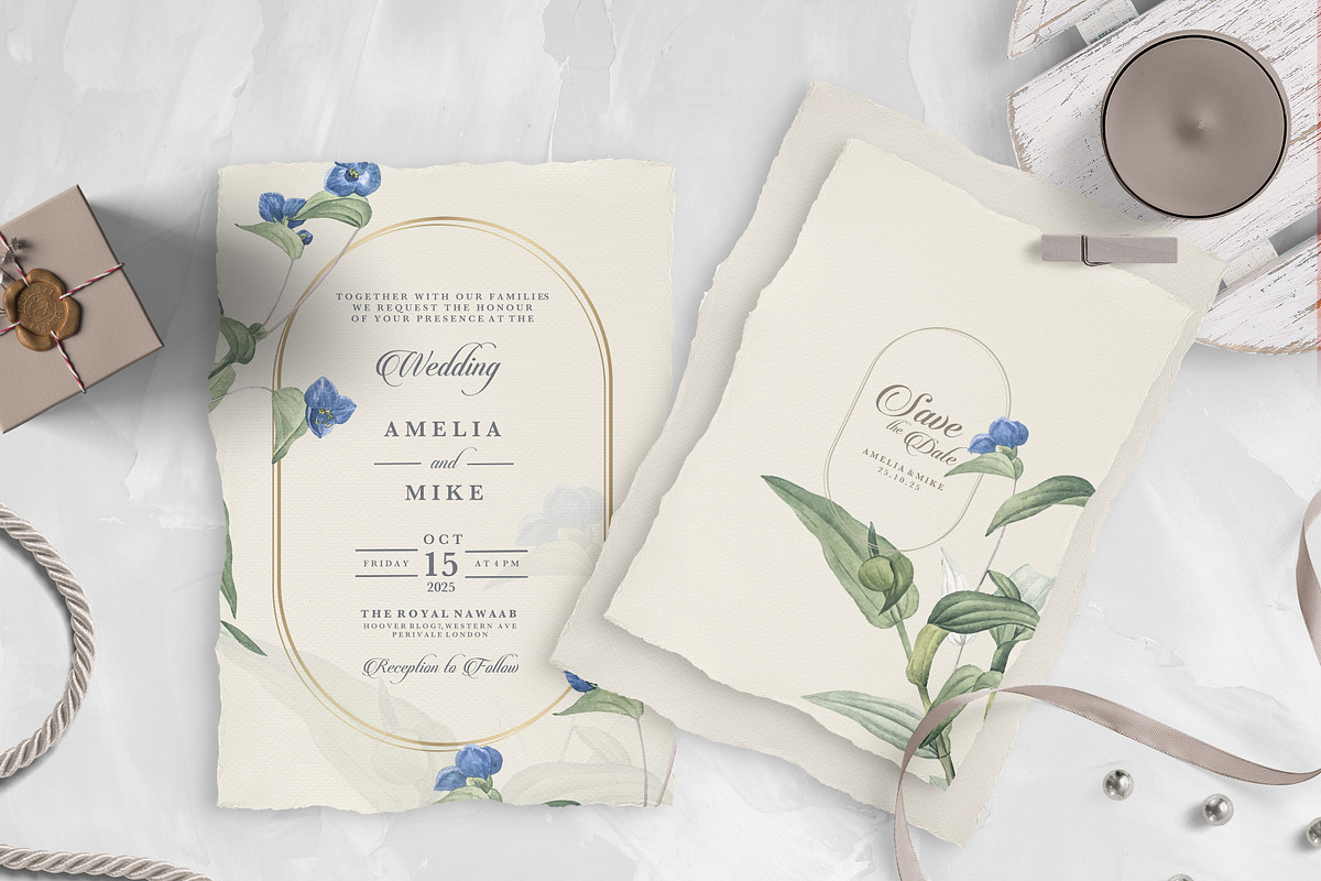 Amelia & Mike (Vintage), an Invitation Template by EvitePapery (Photo 3 of 7)