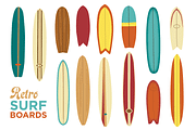 Retro Surfboards, a Sport Illustration by Go Rogue (Thumbnail 1 of 3)