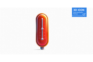 Colorful 3D thermometer illustration, a Technology Illustration by ZinetroN