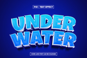 Underwater 3d text effect, a Layer Style Add-On by AP Market