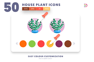 50 House Plant Icons