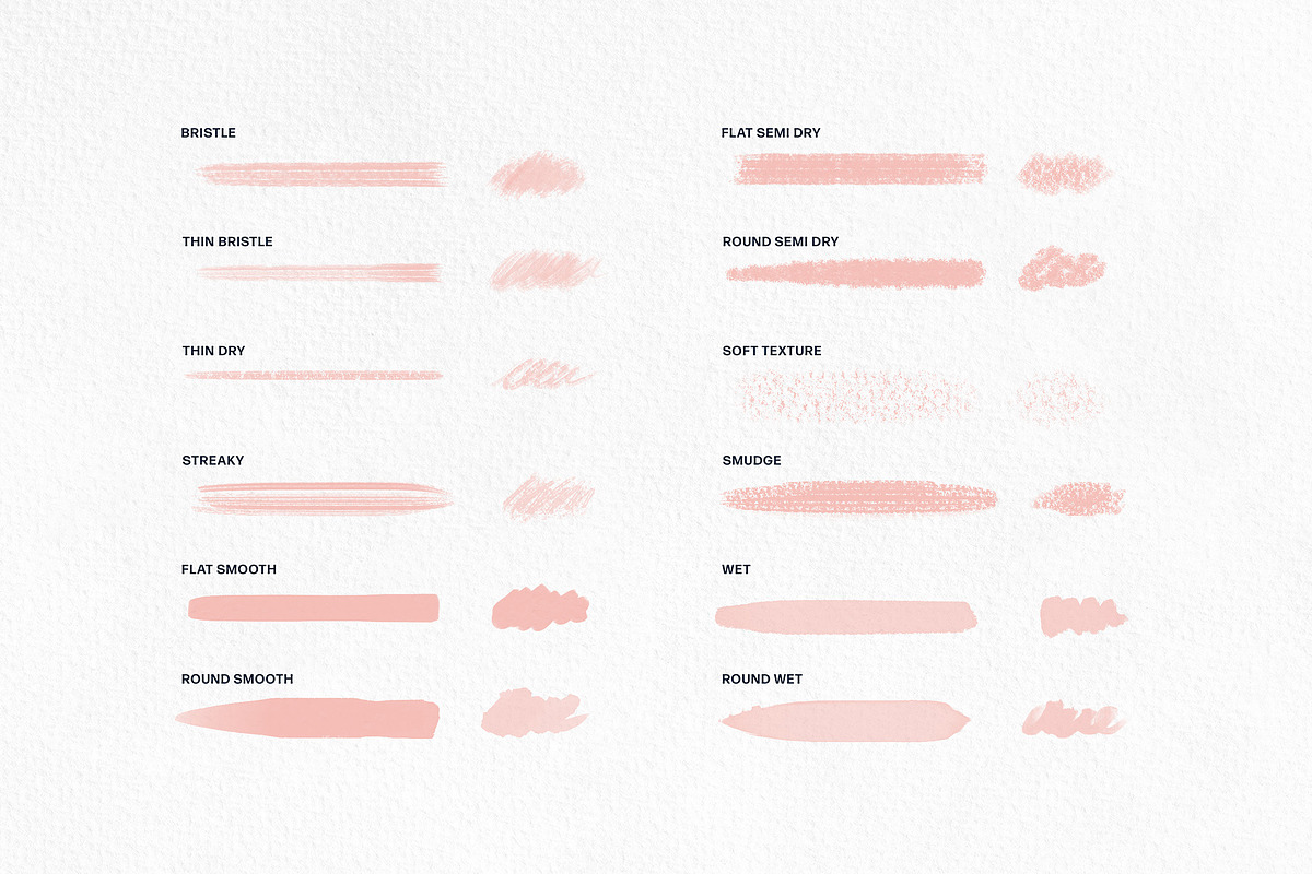 Photoshop Gouache Brushes Collection, a Brush Add-On by pixelbuddha.net (Photo 2 of 9)