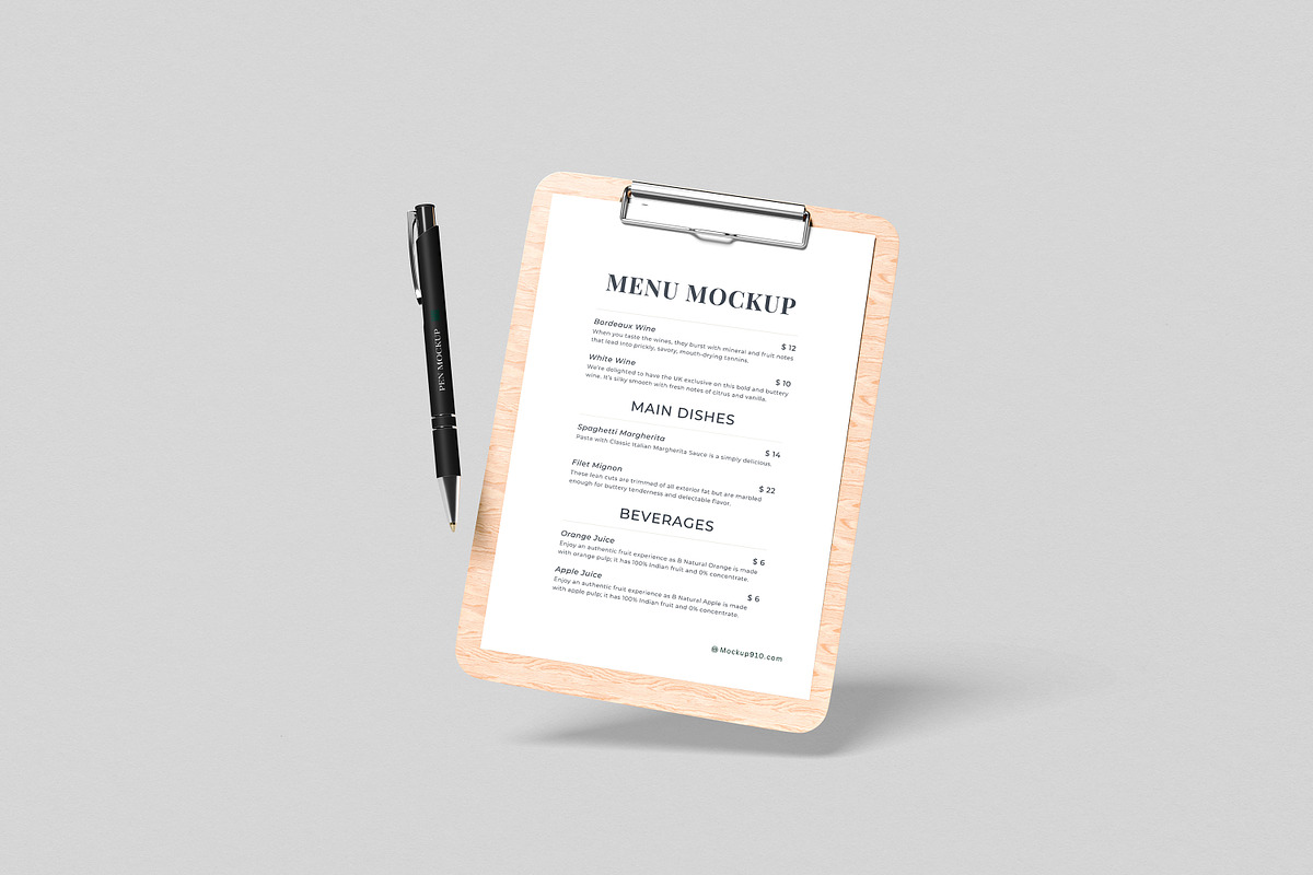 Menu Mockups, an Advertising Mockup by AnasStudio (Photo 7 of 7)