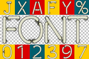 Neon tube font, an Object Graphic by 3D Graphics Shop (Thumbnail 1 of 38)