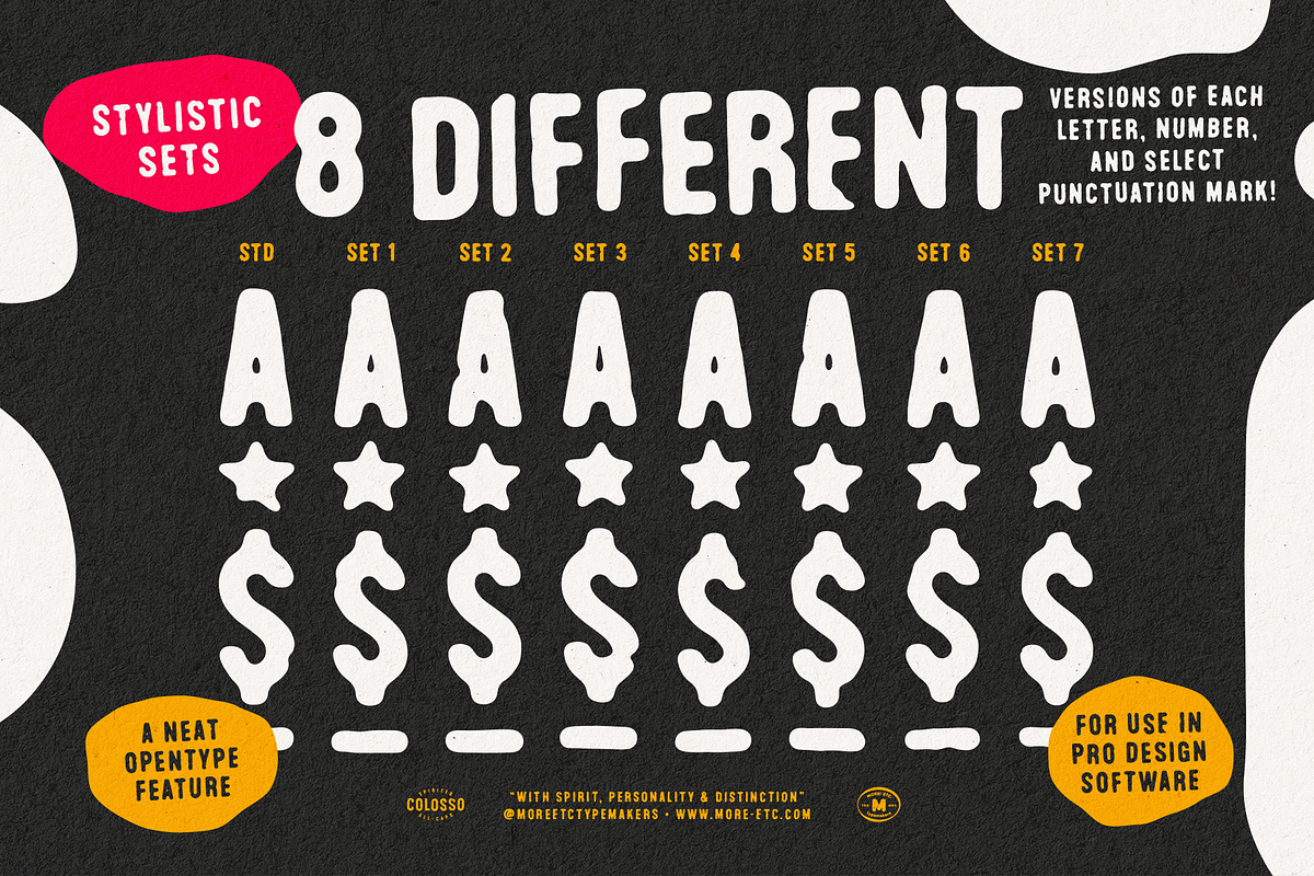 Colosso Pico Display Font, a Sans Serif Font by More Etc. Studios (Photo 4 of 13)