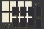 Vector Tarot Card Frame Templates, a Decorative Illustration by PsychocheArt (Thumbnail 1 of 9)