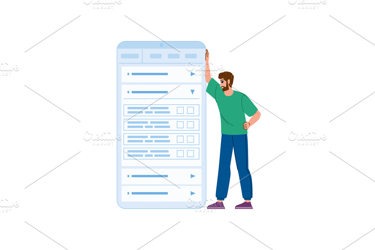 Project manager filling online, a Technology Illustration by pikepicture