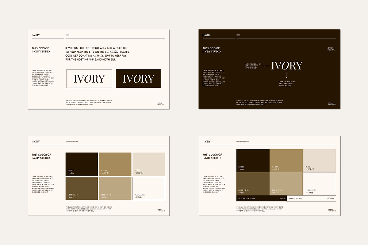 Ivory Brand Guidelines - PowerPoint, a Presentation Template by Sixtemp (Photo 6 of 7)