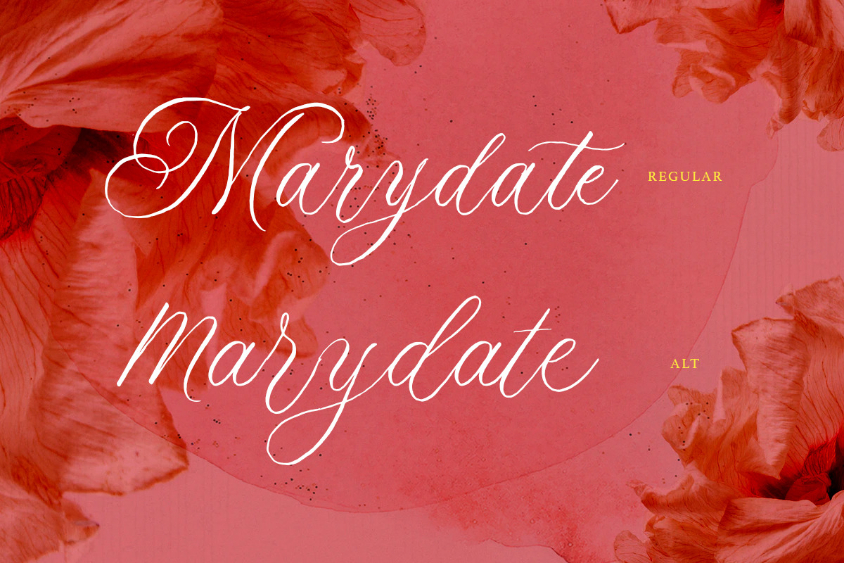 The Marydate - Organic Calligraphy, a Script Font by Letterhend Studio (Photo 5 of 9)