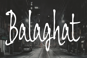 Balaghat, a Script Font by Dharma Type