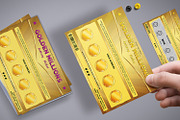 Small Lottery Ticket in Golden Style, a Card Template by Tzochko (Thumbnail 1 of 5)