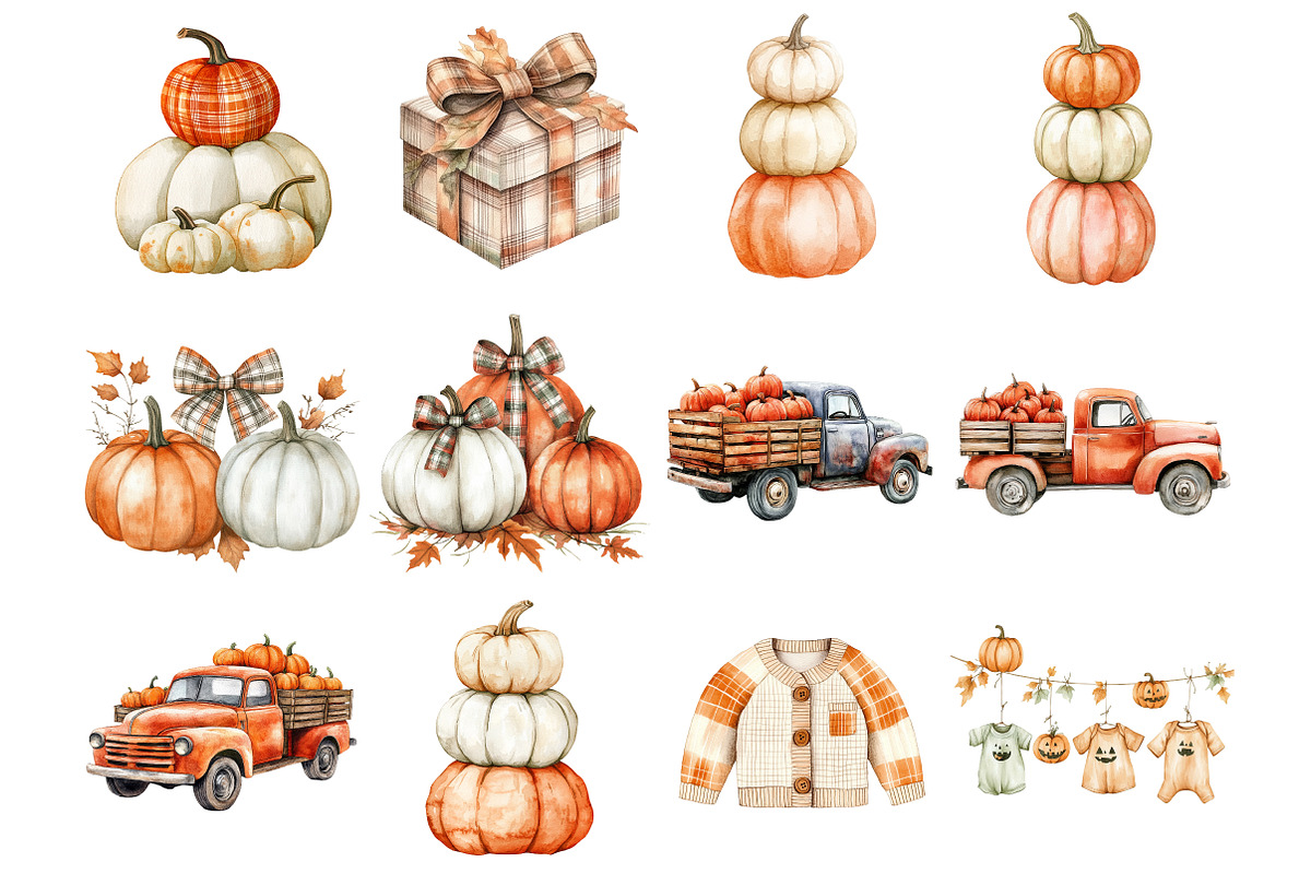 Pumpkin Baby Shower PNG, a Seasonal Illustration by CitraGraphics (Photo 3 of 4)