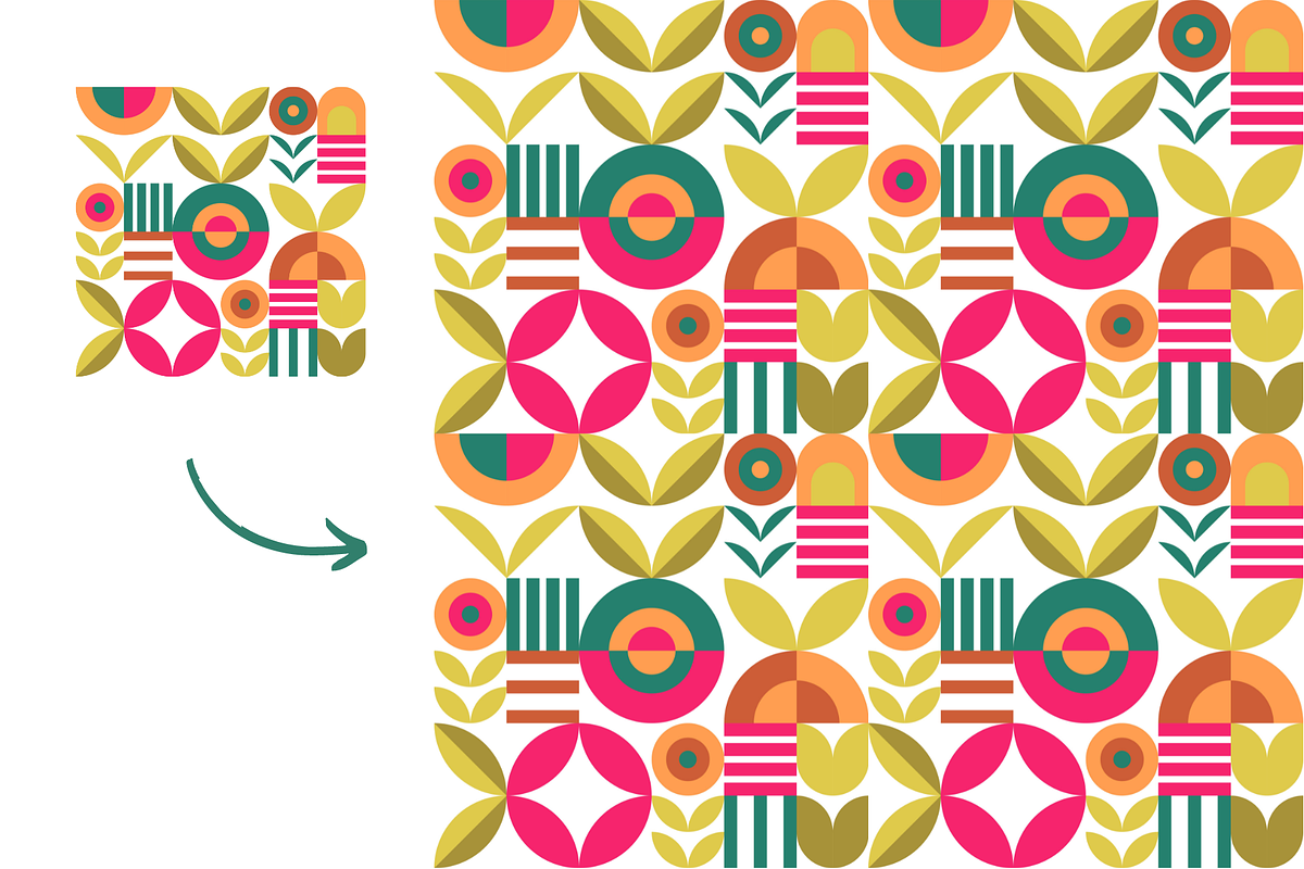 Spring Geometric Floral Pattern, a Pattern Graphic by ItsReksita Pattern (Photo 3 of 10)