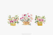 summer garden watercolor florals, a Decorative Illustration by Patishop Art (Thumbnail 2 of 10)
