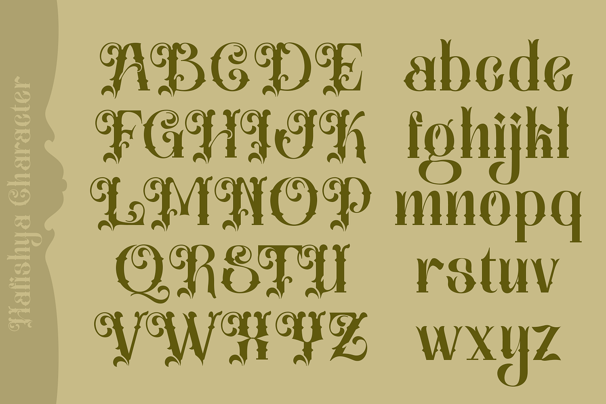 Hafishya Antique Typeface, a Blackletter Font by TypeClassHeroes (Photo 3 of 10)