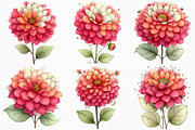 Whimsical Spring Dahlia Flower Png, an Illustration by Craft Nest (Thumbnail 11 of 11)