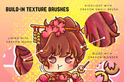 34 Crayon Procreate brushes, a Brush Add-On by ProcreateiBox (Thumbnail 6 of 7)