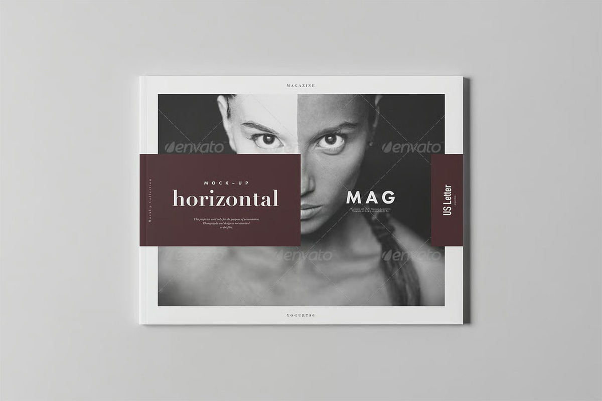 US Letter Horizontal Magazine Mockup, an Advertising Mockup by zippypixelstudio (Photo 12 of 13)