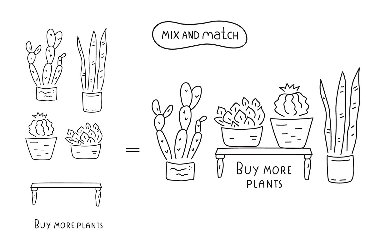 House plants, a Decorative Illustration by cutelevindesign (Photo 5 of 8)