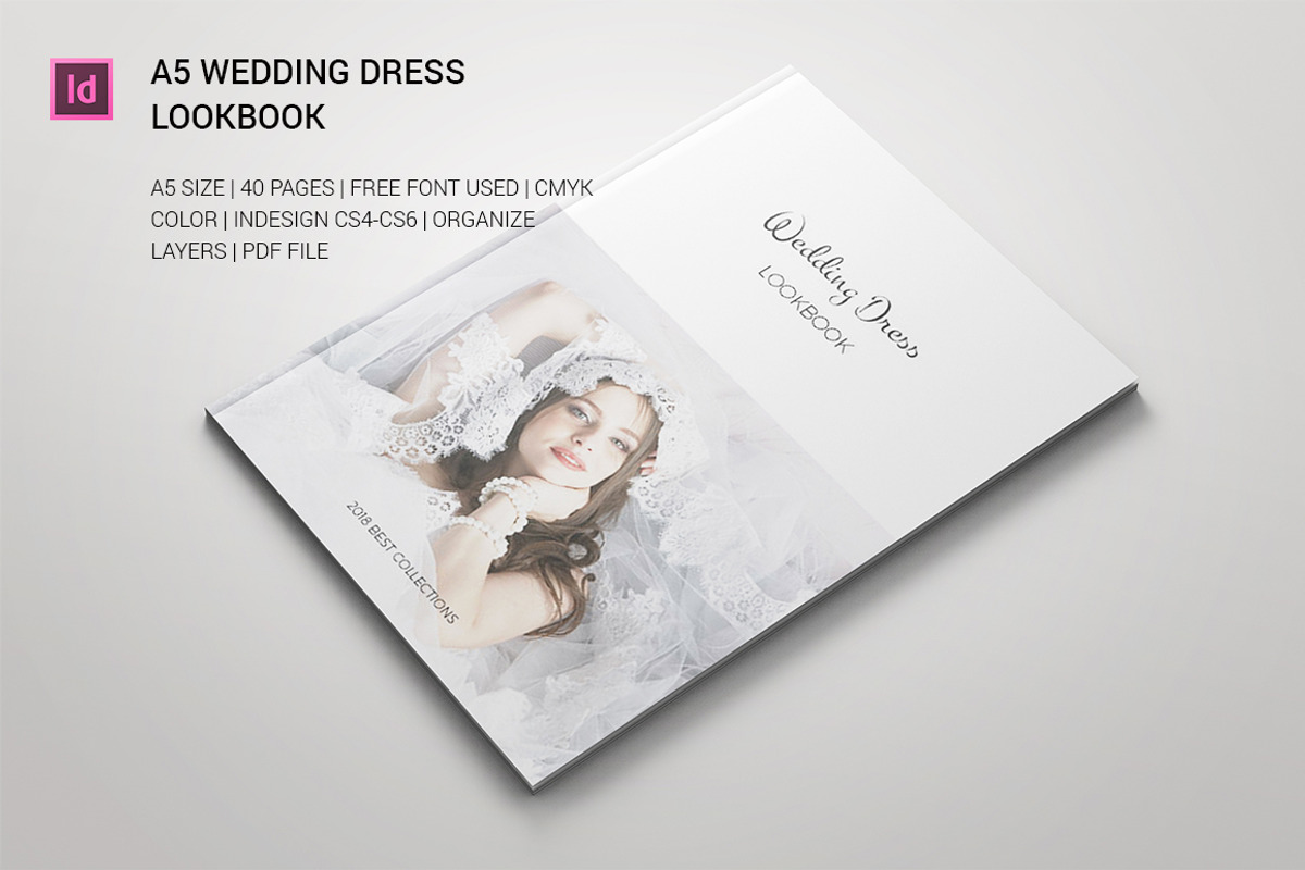 A5 Wedding Dress Lookbook, a Magazine Template by Bookrak Graphic Design (Photo 1 of 9)