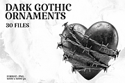 Dark Gothic Ornament, an Object Graphic by PopotLane (Thumbnail 1 of 7)