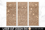 Floral Wall Art SVG Laser Cut Flower, an Object Graphic by Rose Art (Thumbnail 2 of 3)