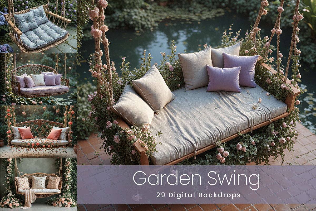 29 Garden Swing Digital Backdrops, a Background Graphic by 3Motional (Photo 1 of 8)
