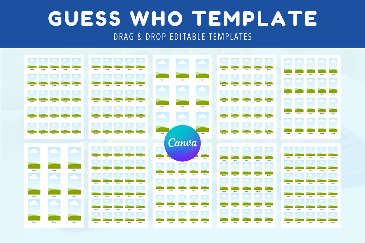 Guess Who Template Canva Editable, a Card Template by Snapybiz (Photo 2 of 11)