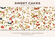 Sweet Cakes - Elements & Patterns, a Food Illustration by Artflorara (Thumbnail 8 of 12)