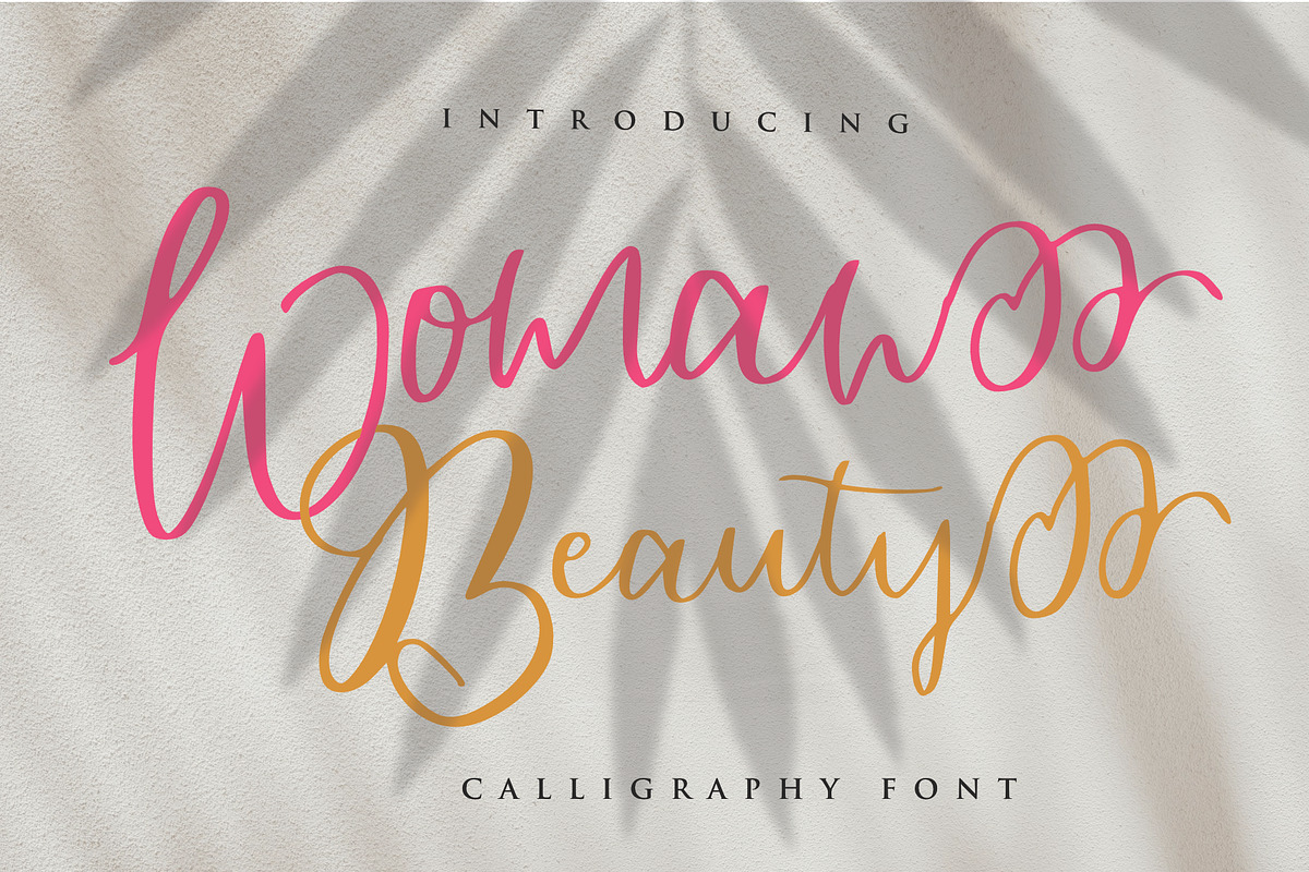 woman beauty calligraphy, a Script Font by Mariyana (Photo 2 of 10)