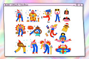1970 psychedelic Christmas stickers, an Illustration by okchizh (Thumbnail 2 of 8)