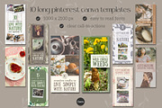 Sage Boho Pinterest Canva Templates, a Social Media Template by Made by Melody (Thumbnail 3 of 7)