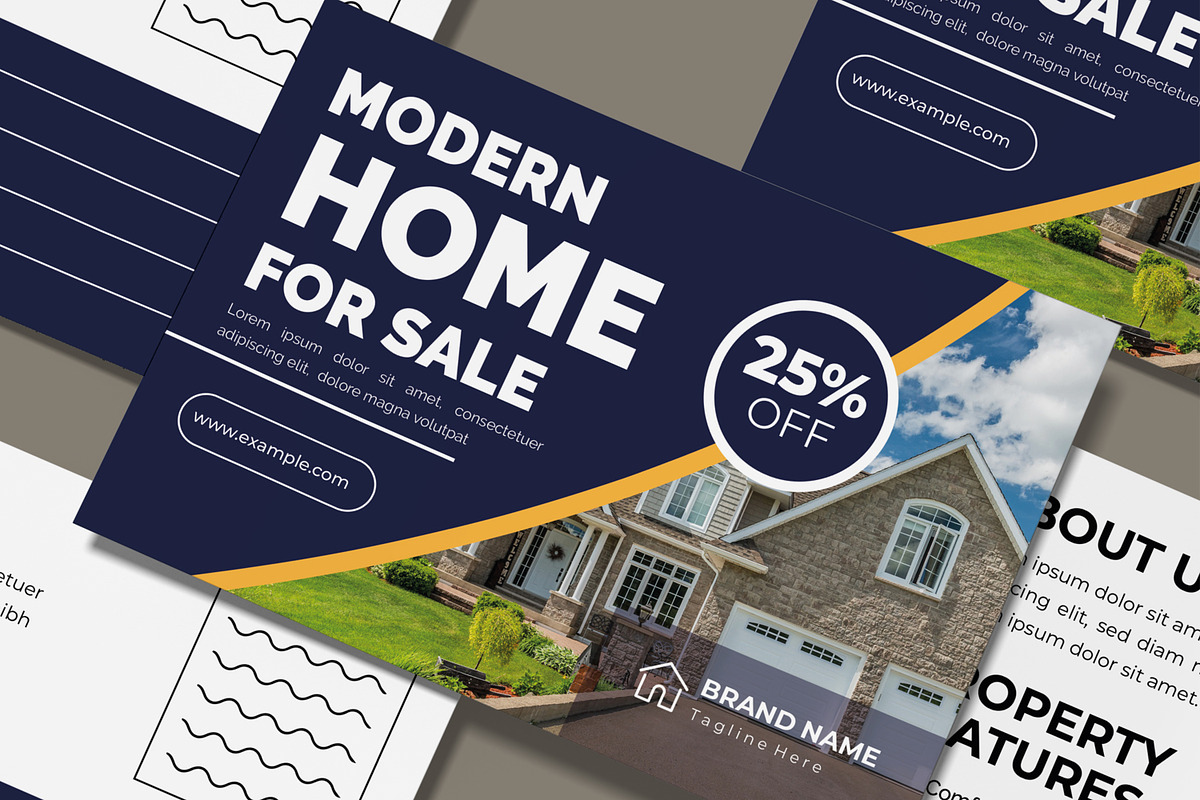 Modern Home For Sale Real Estate, a Card Template by MightyDesign (Photo 4 of 7)