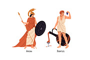 Ancient Greek gods and goddesses set, a Person Illustration by PaperTrident (Thumbnail 6 of 9)