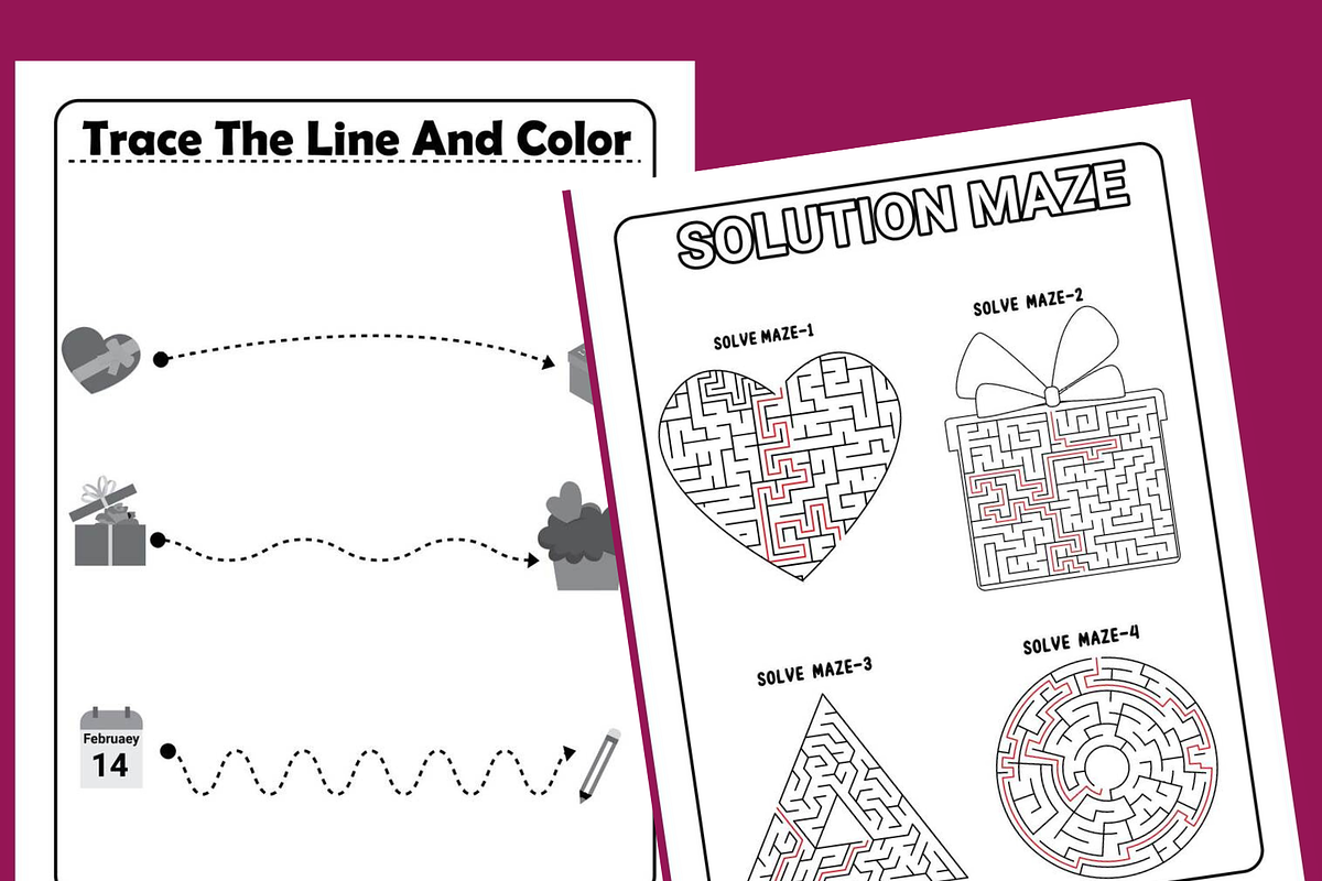 Valentine's Day Activity Book, a Seasonal Illustration by Sourcedigi (Photo 3 of 3)