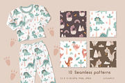 Dinosaur girl collection, an Animal Illustration by JulzaArt (Thumbnail 5 of 9)