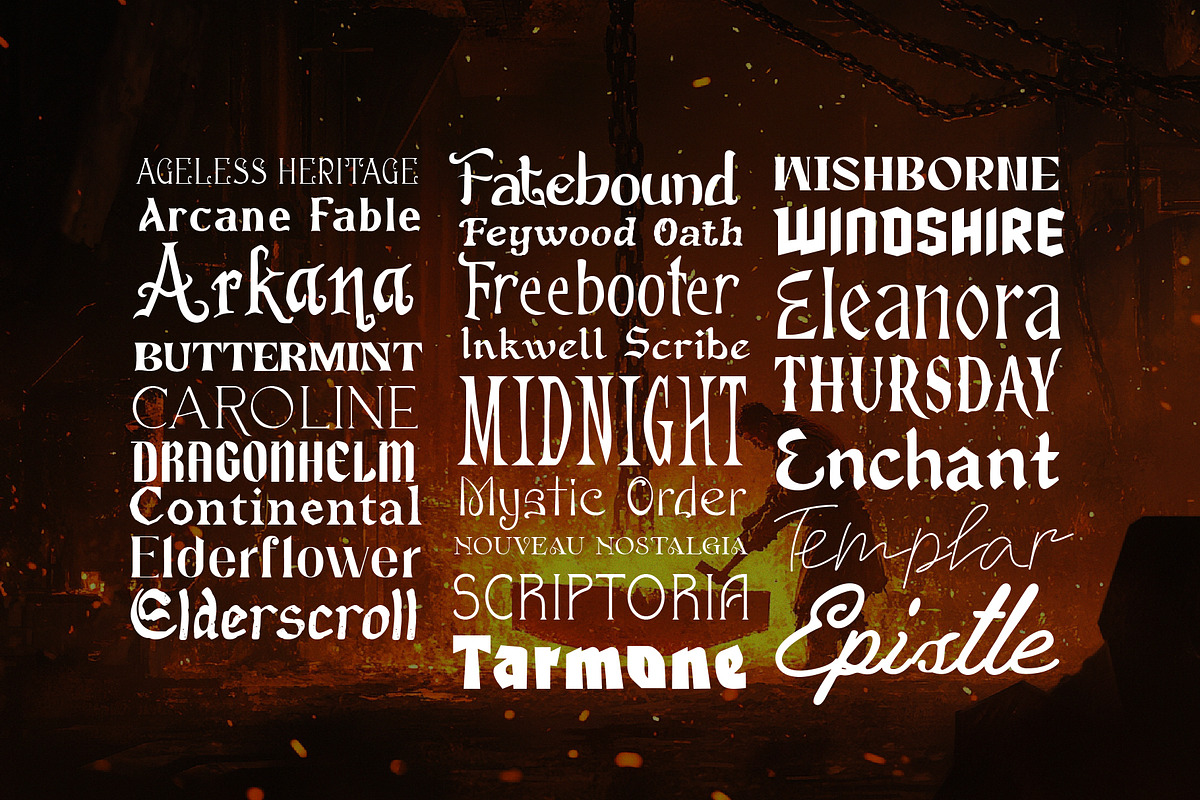 Old English Font Bundle - 25 Fonts!, a Blackletter Font by HipFonts (Photo 2 of 11)