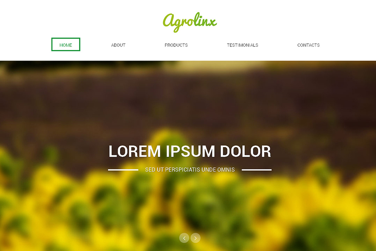Agrolinx Responsive One Page Theme, a Landing Page Template by IceTemplates (Photo 1 of 3)