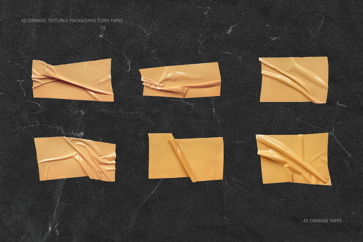 Orange Textured Packaging Torn Tapes, a Texture Graphic by Ksuview (Photo 9 of 12)
