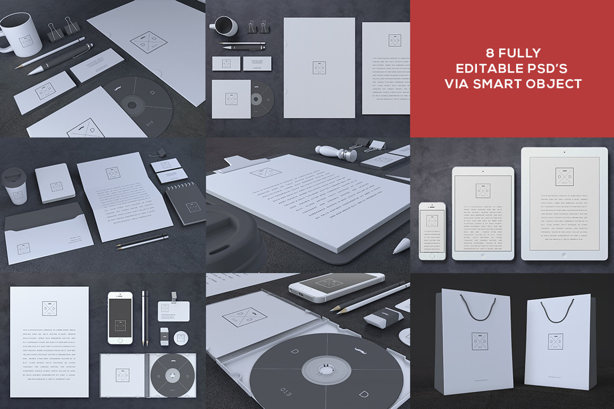Blank Stationery / Branding Mock-Up, a Product Mockup by Yoopy Images (Photo 2 of 5)