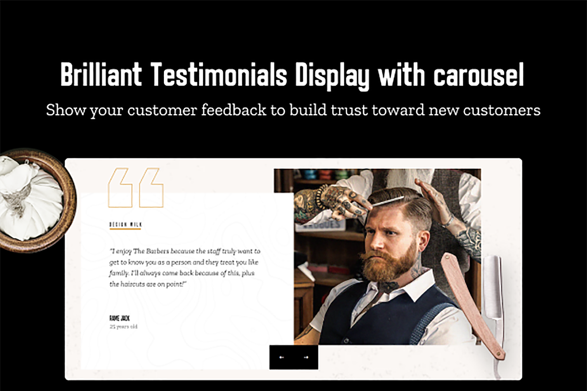 Ap Barbero Hairsalon Shopify Theme, a Landing Page Template by apollotheme (Photo 6 of 9)