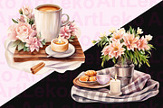 Breakfast in Bed Clipart, a Food Illustration by LekoArt (Thumbnail 8 of 10)