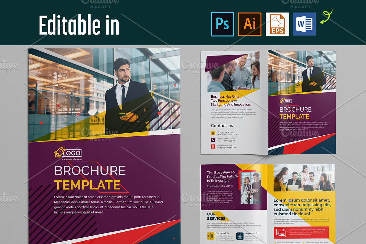 Multipurpose Bifold Brochure, a Brochure Template by Cristal Pioneer (Photo 1 of 5)