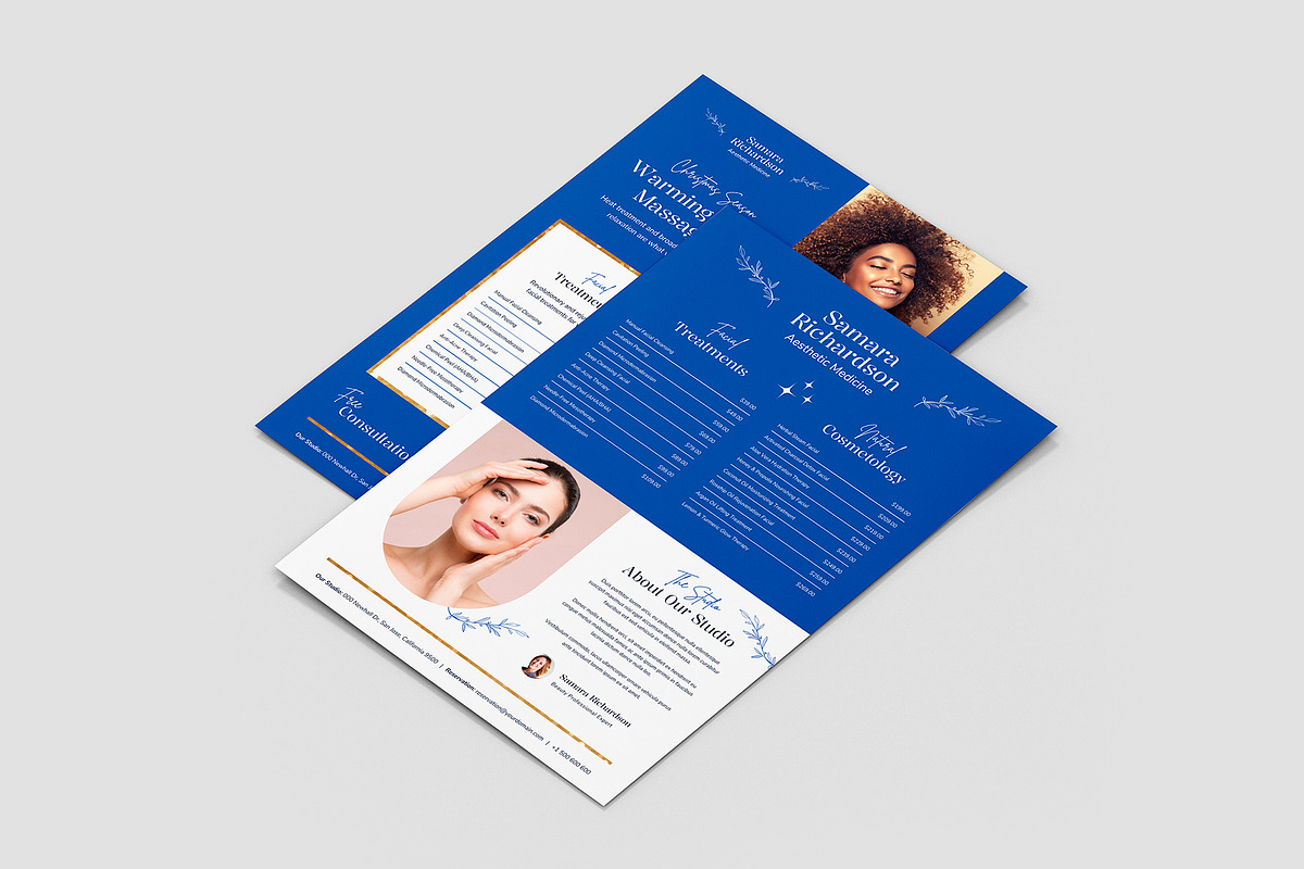 Beauty Salon Flyer Canva Template, a Flyer Template by artbart (Photo 2 of 8)
